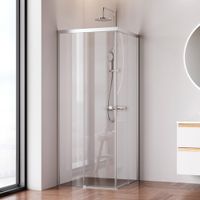 Товар: W94G-403-8080-MT1K X-joy душевое огражд квадратн.,раздвиж.двери 80x80 хром мат.,стекло прозрачн - фото 4 W94G-403-8080-MT1K X-joy душевое огражд квадратн.,раздвиж.двери 80x80 хром мат.,стекло прозрачн — фото 4, Квадратные душевые уголки