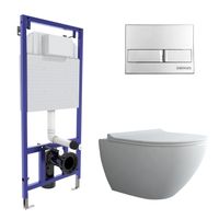 Комплект BERGES: инсталляция NOVUM, кнопка L3, унитаз PUMA XL Rimless, сиденье дюропласт Toma Slim SO арт-043245 — фото 8, Комплекты унитаз + инсталляция