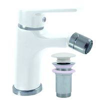 Смеситель Colorado для биде, CLICK-CLACK, белый глянцевый/хром, CO145.5KBC — фото 1, Смесители для биде