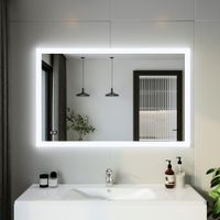 Зеркало Бриклаер Вега 125 LED подсветка на взмах руки, часы арт-4627125414398 — фото 4, Зеркала в ванную комнату