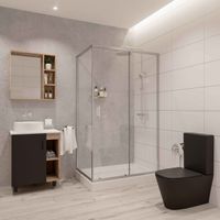 Душевое ограждение Niagara Nova NG-6612-08 (120х80х195) прямоугольник,хром,дверь раздвижная,стекло прозрачное,1 место арт-661208123 — фото 2, Прямоугольные душевые уголки