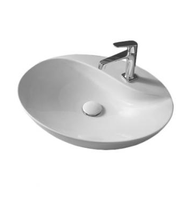 Раковина Scarabeo MOAI накладная без перелива с одним отверстием цвет белый арт-8610 — фото 2, Раковины накладные