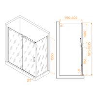 Душевой уголок RGW TO-44 (TO-14 + Z-050-2) 1800x800 02074488-11 — фото 1, Душевые уголки