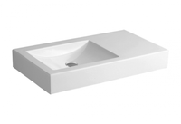 Раковина SIMAS FROZEN накладная для установки на консоль с одним намеченным отверстием в центре консоль цвет белый FZ11 — фото 1, Раковины накладные