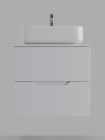 Orange Line Li-60TuwMDF+B05-500W тумба с раковиной подвесная 60 см, белый Li-60TuwMDF+B05-500W — фото 2, Тумбы с раковиной