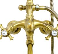 Товар: PRESTIGE Душевой настенный гарнитур (см-ль д/ванны/колонна/верхн.душ/шланг/ручной душ),бронза 32145 - фото 2 PRESTIGE Душевой настенный гарнитур (см-ль д/ванны/колонна/верхн.душ/шланг/ручной душ),бронза 32145 — фото 2, Душевые гарнитуры