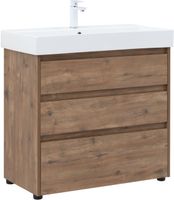 Тумба под раковину Aquanet Nova Lite 85 дуб рустикальный (3 ящика) арт-00302477 — фото 1, Тумбы под раковину