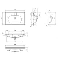 Тумба с раковиной ORKA Likya 80 подвесная, белый матовый арт-5002492 — фото 6, Тумбы с раковиной
