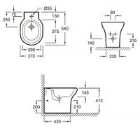 Биде напольное Jacob Delafon Cleo белый арт-EBI0002-0 — фото 1, Биде напольные