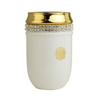 DUBAI Стакан настольный, керамика белая/swarovski/декор золото/золото арт-26592 — фото 2, Стаканы для зубных щеток