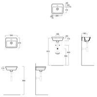 Раковина SIMAS EVOLUTION подвесная с одним отверстием цвет белый арт-EVO14 — фото 2, Раковины подвесные