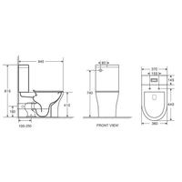 Унитаз-компакт AZARIO Ambra 645x370x815 напольный, безободковый, в комплекте сиденьем микролифт арт-AZ-848 — фото 4, Напольные унитазы