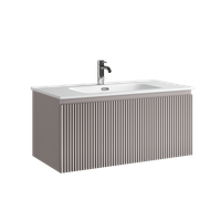 Тумба подвесная SANCOS Snob R 1.0 890х445х406, c одним ящиком оснащенным доводчиками, Doha Soft , арт. арт-SNR1.090SM — фото 5, Тумбы под раковину