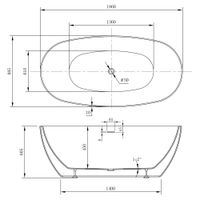 Акриловая ванна ABBER белая арт-AB9504 — фото 10, Акриловые ванны