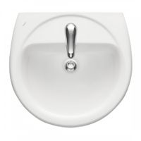 Умывальник "Соната" 54 см. с отв., с переливом (хром. кольцо) 1 сорт SANTERI 131112S0011B0 — фото 5, Раковины напольные