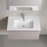 Тумба подвесная SANCOS Snob R 1.0 790х445х406, c одним ящиком оснащенным доводчиками, Doha Soft , арт. арт-SNR1.080SM — фото 2, Тумбы под раковину