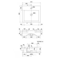 Раковина Scarabeo SQUARE подвесная или накладная с переливом с одним отверстием цвет белый арт-8025/B — фото 4, Раковины накладные