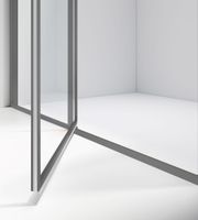 Душевая дверь Slim 8mm , вороненая сталь, стекло прозрачное арт-VDP-4SL120CLGM — фото 3, Распашные душевые двери