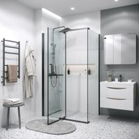 Боковая стенка Grossman Pragma 200.K33.03.100.21.00 (100х195) черный матовый,стекло прозрачное, 1 место — фото 5, Боковые стенки