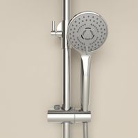 Товар: Душевая стойка Sancos Teo c термостатом, встроенным изливом, полкой и с регулировкой по высоте штанги, цвет хром, арт. SC11002CH - фото 6 Душевая стойка Sancos Teo c термостатом, встроенным изливом, полкой и с регулировкой по высоте штанги, цвет хром, арт. SC11002CH — фото 6, Душевые стойки