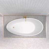 Ванна CALIPSO 165,5 см из литьевого мрамора NOVA GEL / Aqua de Marco 1165WCAL_GEL — фото 4, Ванны