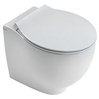 Комплект унитаз HATRIA LE FIABE напольный безободковый с сиденьем с крышкой с плавным опусканием цвет белый арт-Y1E701 YXWW01 — фото 1, Подвесные унитазы