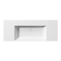 раковина подвесная/накладная KUBE X 120x47 белый арт-9452111 — фото 1, Раковины подвесные