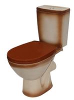 СОЛО Унитаз-компакт горизонт. вып., 2-х режим. арм. "Уклад", сид. полипр. "Уклад", коричневый, ROSA Вн УнКО312 — фото 1, Напольные унитазы