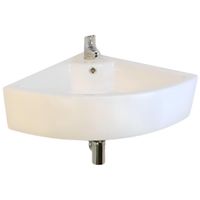 Раковина угловая закругленная GS, 48x48x15 cm, белая керамика 32267 — фото 11, Раковины