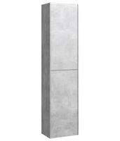 Подвесной пенал 36,5 см с двумя дверьми с системой открывания «push-to-open». Цвет бетон светлый арт-MOB0535BS+MOB0735BS — фото 1, Пеналы для ванной комнаты