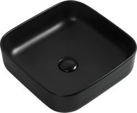 Раковина накладная Aquanet 38,5 черный арт-CITY-1-MB — фото 8, Раковины накладные