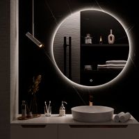 Зеркало с LED-подсветкой MILAN (90) круглое /AQUA DE MARCO MIL90 — фото 2, Зеркала в ванную комнату