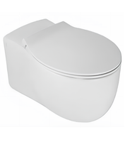 Комплект унитаз HATRIA LE FIABE Y1CD01 YXWW01 подвесной безободковый с сиденьем с крышкой с плавным опусканием цвет белый — фото 1, Подвесные унитазы