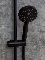 Orange O-Shower OS702b Душевой гарнитур, штанга 700 мм, лейка 3 режима, шланг 1,5 м, черный — фото 3, Душевые гарнитуры