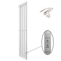 Полотенцесушитель электрический INARO 1200х180 правый, скр.монтаж, СНШ, белый матовый(RAL 9016), (Ferrum, 8 крючков), Маргроид арт-Inaro-12018-1049-9016R — фото 2, Электрические полотенцесушители