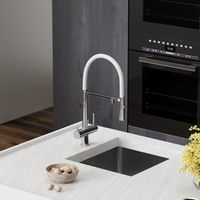 Смеситель для кухни SANCOS Imola с возможностью подключения фильтра для воды, цвет хром с белым изливом, арт. арт-SC4010CHwh — фото 2, Смесители для кухни