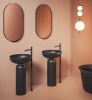 Пьедестал Artceram Jolie цвет черный матовый JOC001 17 00 — фото 1, Пьедесталы для раковины