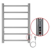 Полотенцесушитель электрический AZARIO PARMA 400/600 6 секций, диммер справа, хром арт-AZ10846 — фото 3, Электрические полотенцесушители