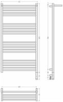 Полотенцесушитель электрический Сунержа Богема 3.1 с полкой 1200х600 МЭМ правый Без покрытия 00-6007-1260 — фото 3, Электрические полотенцесушители