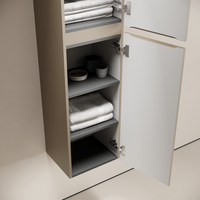 Шкаф-пенал подвесной SANCOS Code, 350х350х1650 мм, цвет серо- бежевый, арт. арт-PCD35GB — фото 6, Пеналы для ванной комнаты