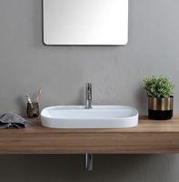 Товар: Раковина Scarabeo GLAM полувстраиваемая без перелива с одним отверстием цвет белый арт-1810 - фото 2 Раковина Scarabeo GLAM полувстраиваемая без перелива с одним отверстием цвет белый арт-1810 — фото 2, Раковины накладные