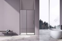 Душевая дверь Slim 8mm , вороненая сталь, стекло прозрачное арт-VDP-4SL120CLGM — фото 2, Распашные душевые двери