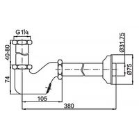Сифон универсальный AZARIO литой, без выпуска, G 1 1/4 латунь, хром арт-AZ-110-CHR — фото 2, Сифоны для раковины