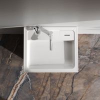 M85WCC0601WG050 X-Joy, Раковина над стиральной машиной, керамическая, 60x50 см, белый глянец — фото 2, Раковины на стиральную машину