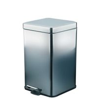 Ведро из нерж. стали 6 л. с педалью прямоугольное матовое 09111.06.S — фото 1, Мусорные ведра