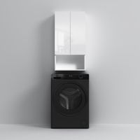 X-Joy, Шкаф навесной с дверками и открытой полкой, 50 см, белый глянец арт-M85CHX05021WG — фото 3, Шкафы для ванной