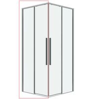 1/2 душевого ограждения Grossman Galaxy 1/2.K33.01.11.10.00 (110х195) хром,стекло прозрачное, 1 место — фото 1, Душевые кабины и ограждения