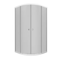ДШ "Грэй 100*100*187,5" 1/4 круга, Белый (2 места) арт-Щ0000056011 — фото 1, Душевые уголки четверть круга