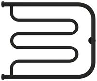 Полотенцесушитель водяной Сунержа Лира+ 500х650 Матовый чёрный арт-31-4011-5065 — фото 1, Водяные полотенцесушители