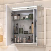 Зеркальный шкаф VIGO Plaza 70 подвесной белый арт-zsh.PLA.70.El — фото 3, Зеркальные шкафы в ванную